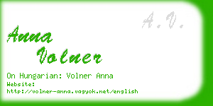 anna volner business card